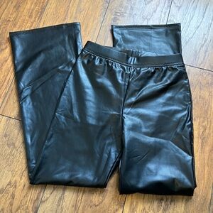 Jumping Beans Black Faux Leather Pants